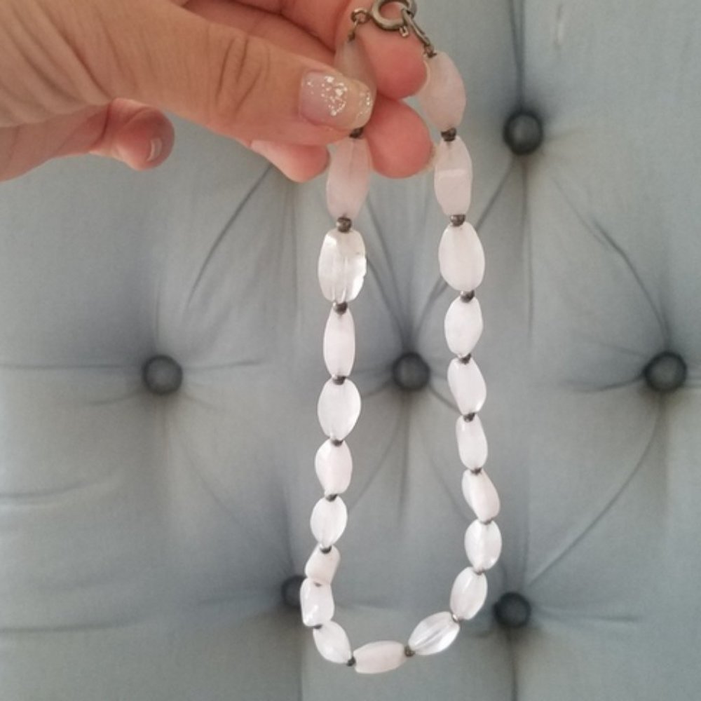 Rose Quartz Crystal Stone Necklace